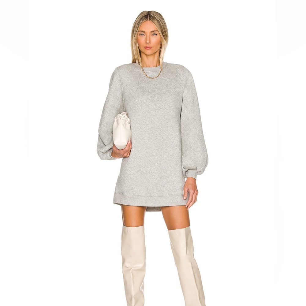 Lovers and Friends Jessa Sweatshirt Dress Charcoal Size Small